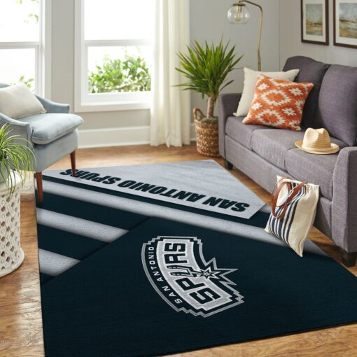 San Antonio Spurs Living Room Area Rug - Custom Size And Printing