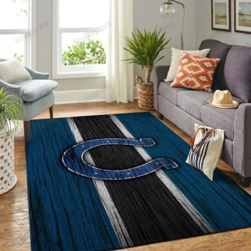 Indianapolis Colts Nfl Rug Room Carpet Sport Custom Area Floor Home Decor - Custom Size And Printing