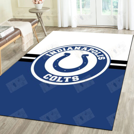 Indianapolis Colts Area Rugs, Football Team Living Room Carpet - Custom Size And Printing
