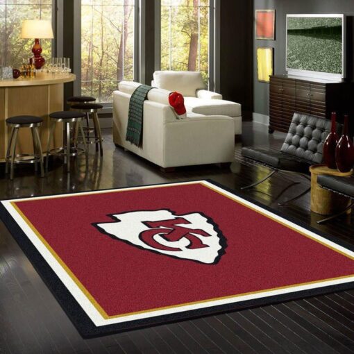 Kansas City Chiefs Nfl Carpet Living Room Rug - Custom Size And Printing