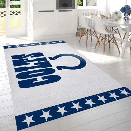 Indianapolis Colts Banner Nfl Logo Area Rug For Gift Bedroom Rug Home Decor Floor Decor - Custom Size And Printing