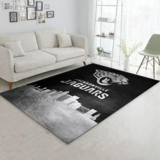 Jacksonville Jaguars Nfl Team Logos Area Rug - Living Room Rug - Christmas Gift Us Decor - Custom Size And Printing