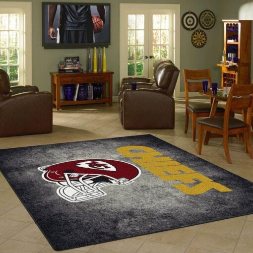 Kansas City Chiefs Nfl Carpet Living Room Rug - ? Custom Size And Printing