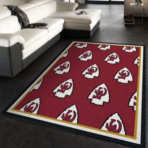 Kansas City Chiefs Repeat Rug Nfl Team Area Rug Carpet - Custom Size And Printing