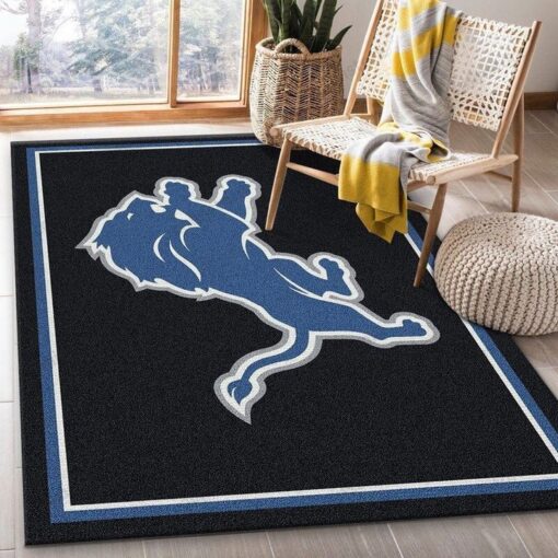 Detroit Lions Football Nfl 22 Area Rug Living Room And Bed Room Rug - Custom Size And Printing