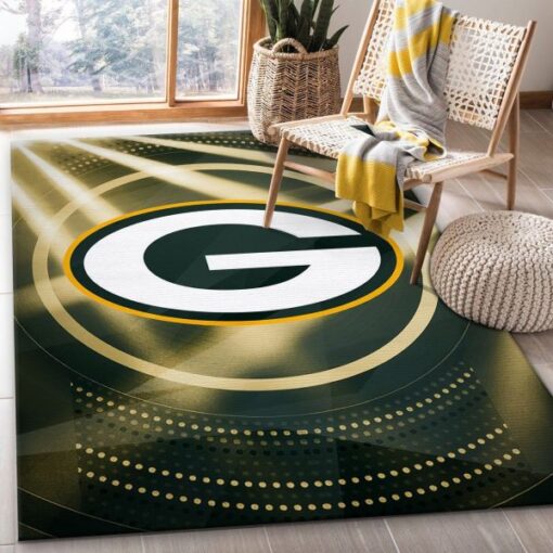 Green Bay Packers Nfl Area Rug Bedroom Rug Us Gift Decor - Custom Size And Printing