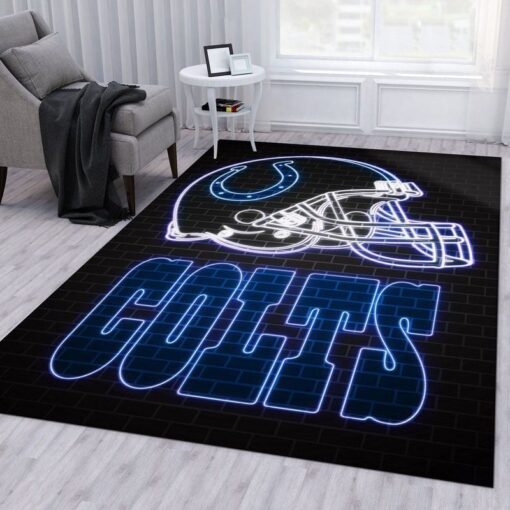 Indianapolis Colts Nfl 15 Area Rug Floor Decor And Home Decor - Custom Size And Printing