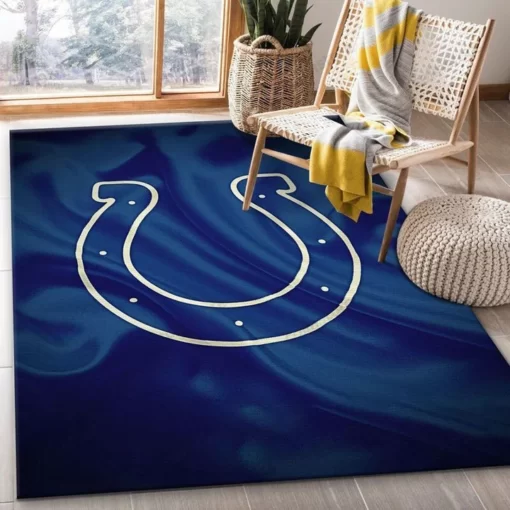 Indianapolis Colts Nfl 10 Area Rug Living Room And Bed Room Rug - Custom Size And Printing