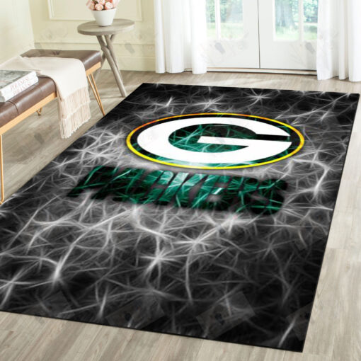 Green Bay Packers Area Rug - Football Team Living Room Bedroom Carpet - Custom Size And Printing