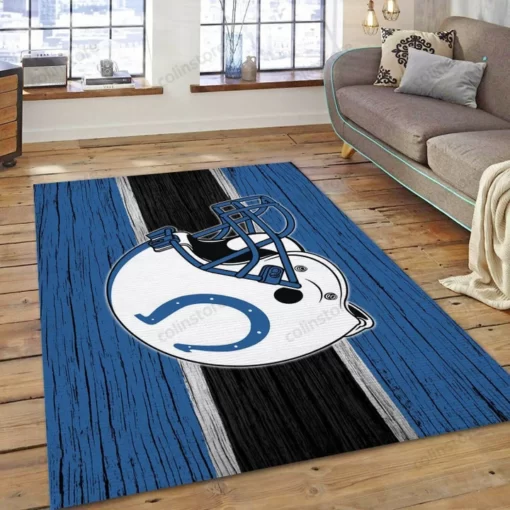 Indianapolis Colts Nfl Area Rug For Gift Art Rug Nfl Living Room And Bed Room Rug - Custom Size And Printing