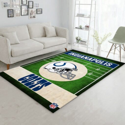 Indianapolis Colts Nfl Football Team Area Rug For Gift Living Room Rug - Custom Size And Printing