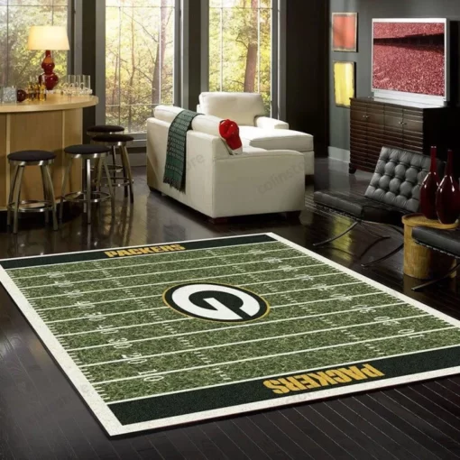 Green Bay Packers Nfl Carpet Living Room Rug - Custom Size And Printing