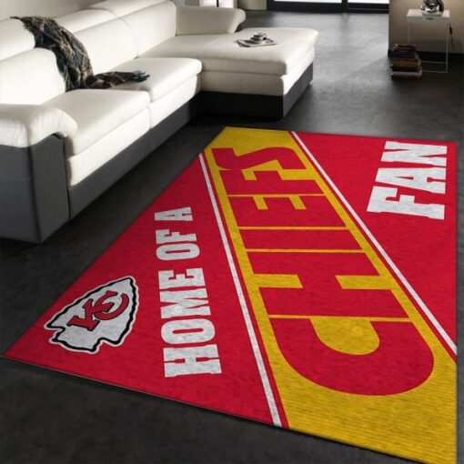 Kansas City Chiefs Team Nfl Area Rug Carpet - Custom Size And Printing