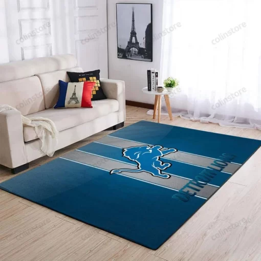 Nfl Football Detroit Lions Rug Area Rug Home Decor - Custom Size And Printing