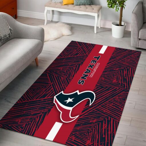 Nfl Houston Texans Texture Pattern Premium Limited Edition Area Rug - Custom Size And Printing