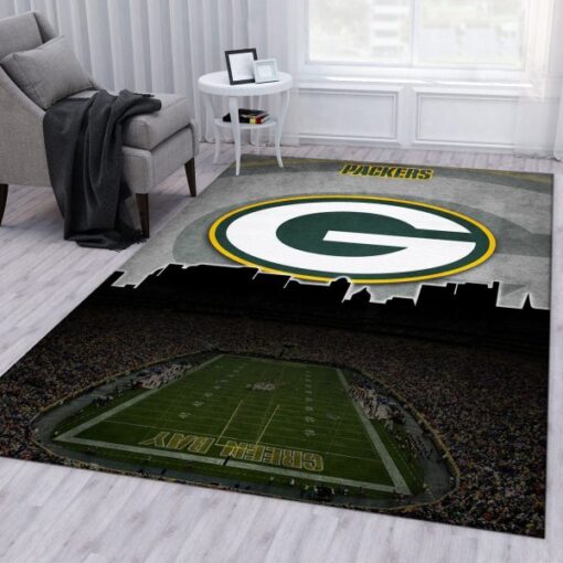 Green Bay Packers Nfl Area Rug For Christmas Bedroom Rug Floor Decor Home Decor - Custom Size And Printing