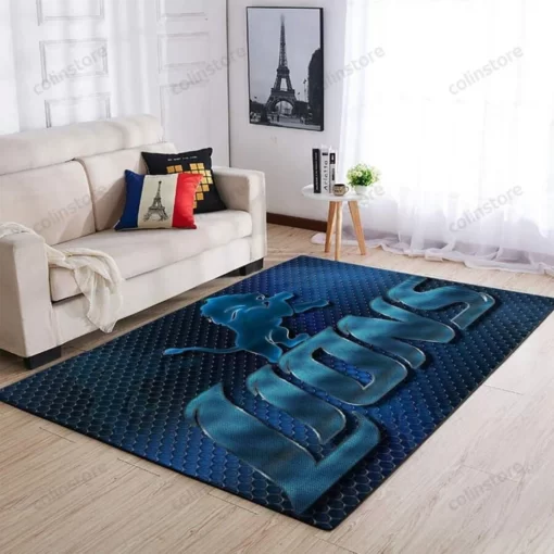 Detroit Lions Area Rug Living Room Rug Home Decor Nfl Football Floor Decor - Custom Size And Printing