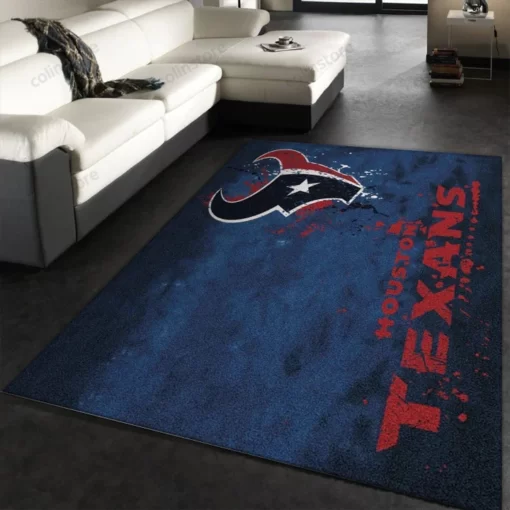 Houston Texans Fade Rug Nfl Team Area Rug - Living Room Rug - Custom Size And Printing