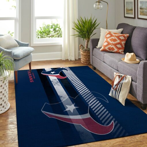 Houston Texans Nfl Area Rug - Living Room Carpet Team Logo Sports Rug - Custom Size And Printing