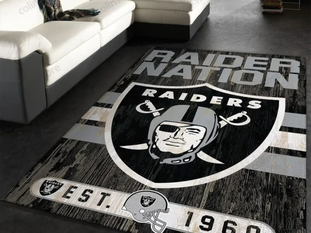 Las Vegas Raiders NFL Area Rug Bedroom Rug Christmas Gift US Decor - Peto  Rugs