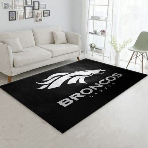 Denver Broncos Skyline Nfl Area Rug Carpet, Living Room Rug - Custom Size And Printing