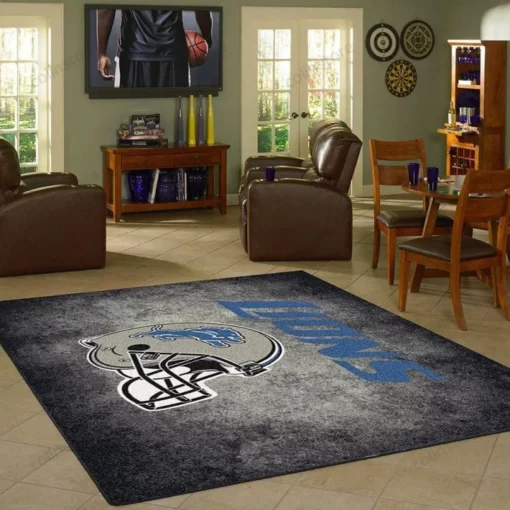 Detroit Lions Nfl Detroit Lions Carpet Living Room Rug - Custom Size And Printing