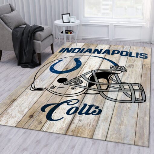 Indianapolis Colts Vintage Nfl Area Rug Bedroom Rug Us Gift Decor - Custom Size And Printing