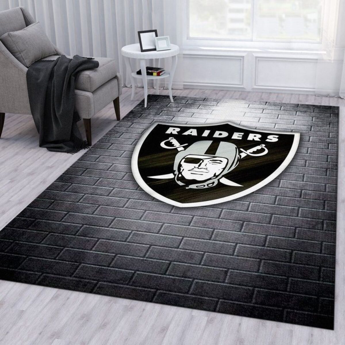 Las Vegas Raiders Nfl Area Rug For Christmas Bedroom Rug Us Gift Decor -  Peto Rugs