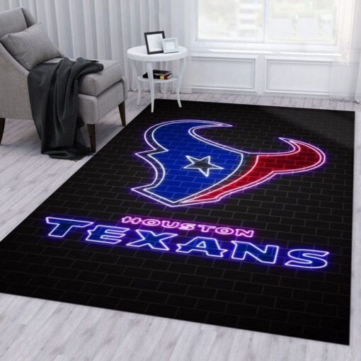 Houston Texans Nfl - Area Rug Living Room And Bed Room Rug - Custom Size And Printing
