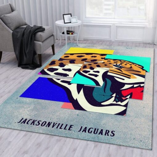 Jacksonville Jaguars Nfl Area Rug Living Room Rug Floor Decor Home Decor - Custom Size And Printing