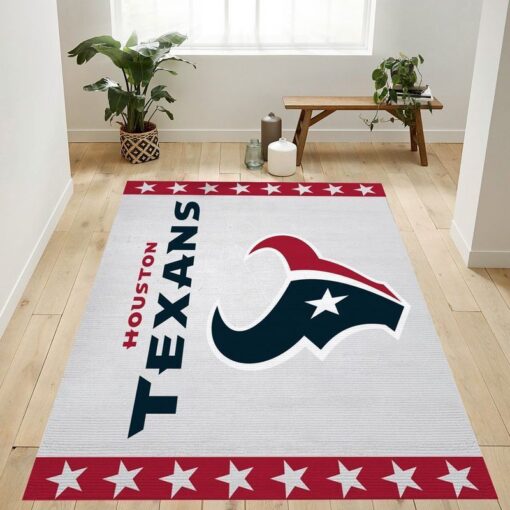 Houston Texans Nfl - Area Rug Living Room And Bed Room Rug - Custom Size And Printing