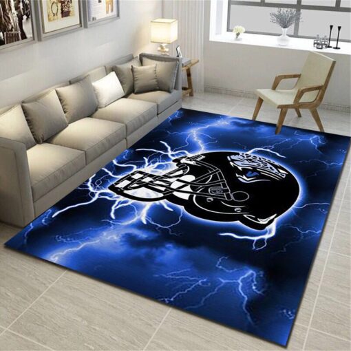 Jacksonville Jaguars Area Rug - Football Team Living Room Carpet - Custom Size And Printing
