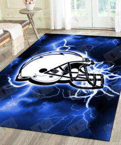 Los Angeles Chargers Area Rugs, Football Team Living Room Bedroom Carpet, Sports Floor Decor