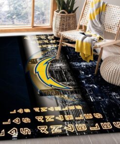 Los Angeles Chargers Nfl Area Rug For Christmas Living Room Rugs