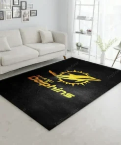 Miami Dolphins Nfl For Christmas And Rectangle Area Rugs Carpet For Living Room, Bedroom