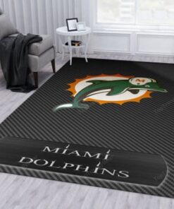 Miami Dolphins 1 Nfl For Christmas Rectangle Area Rugs Carpet For Living Room