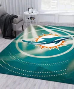 Miami Dolphins Nfl For Christmas Rug Us Gift Decor Rectangle Area Rugs