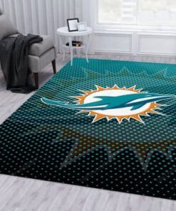 Miami Dolphins 8 Nfl For Christmas Rectangle Area Rugs Carpet For Living Room