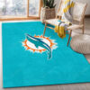 Miami Dolphins 4 Nfl For Christmas Rectangle Area Rugs Carpet For Living Room