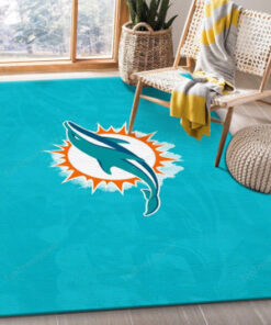 Miami Dolphins 4 Nfl For Christmas Rectangle Area Rugs Carpet For Living Room