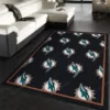 Miami Dolphins Repeat Rug Nfl Team Kitchen Rug Us Gift Decor Rectangle Area Rugs