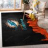 Miami Dolphins Skyline Nfl Kitchen Rug Us Gift Decor Rectangle Area Rugs