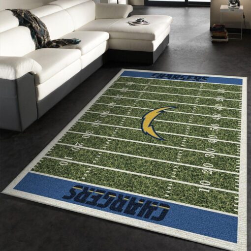 Los Angeles Chargers Imperial Homefield Rug Nfl Area Rug For Christmas Living Room Rug - Custom Size And Printing