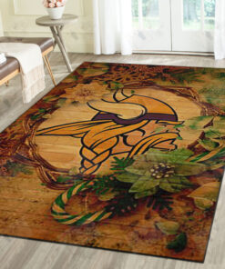 Minnesota Vikings Logo Area Rug, Football Team Living Room Bedroom Carpet