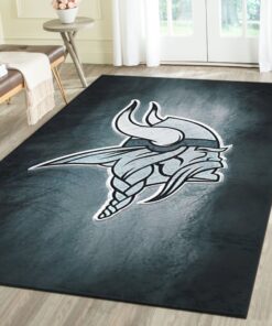 Minnesota Vikings Logo Area Rug, Football Team Living Room Carpet