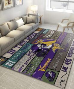 Minnesota Vikings Nfl Living Room Rug NFL Rug Home Decor