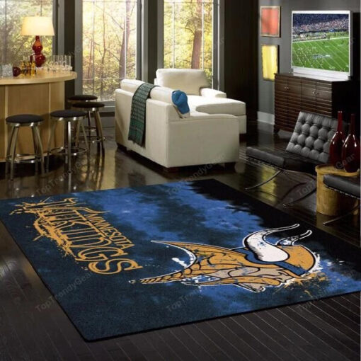 Minnesota Vikings Deandanecerse Rectangle Area Rug - Carpet For Living Room, Bedroom, Kitchen Rug - Custom Size And Printing