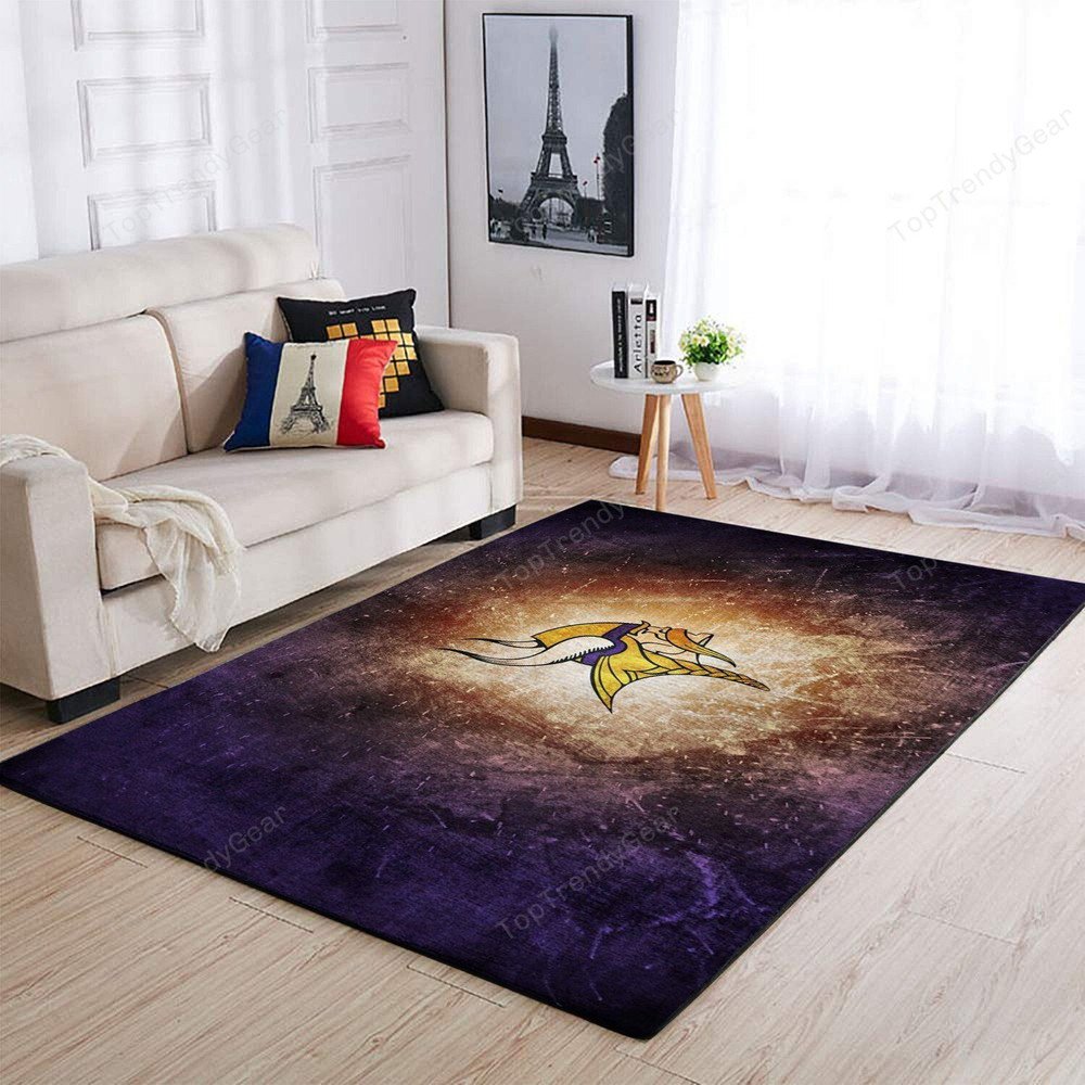 Minnesota Vikings Nfl Football Floor Decor 1910072 Rectangle Area Rug -  Custom Size And Printing