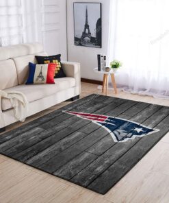 New England Patriots Nfl Team Logo Grey Wooden Style Style Nice Gift Area Rugs New England Taupe Area Rugs