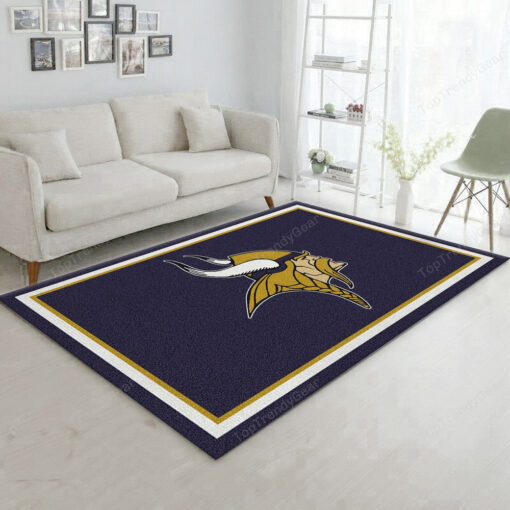 Nfl Spirit Minnesota Vikings Rug Us Gift Decor Rectangle Area Rug - Carpet For Living Room, Bedroom - Custom Size And Printing